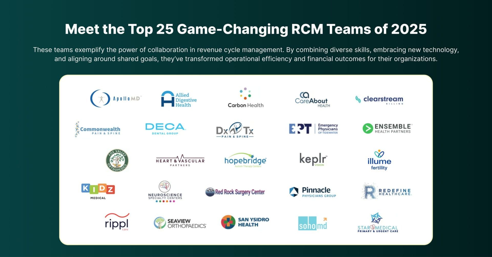 Adonis Recognizes Healthcare Revenue Cycle Innovators with Inaugural RCM25 Awards