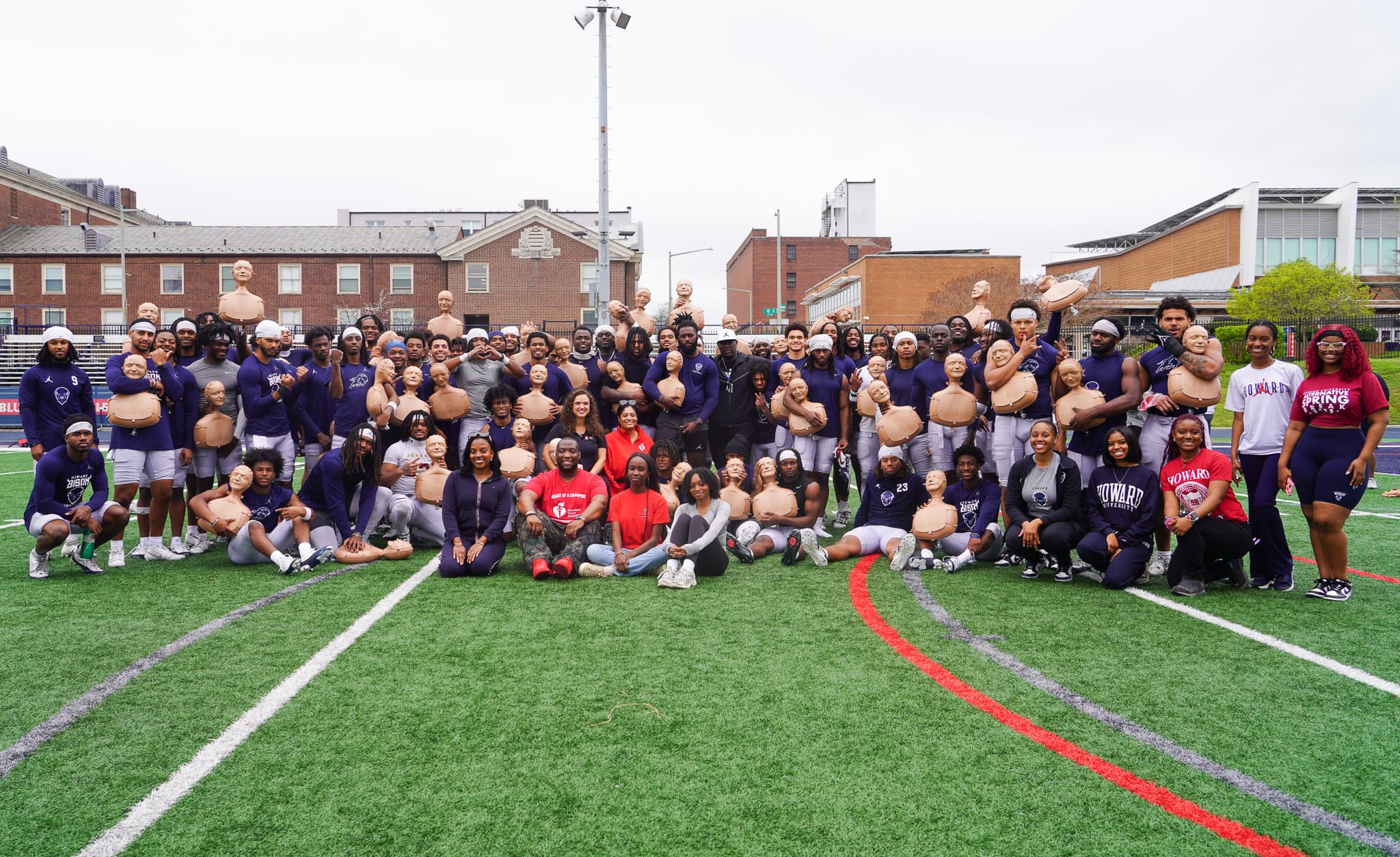 Howard University Football Team Joins National CPR Training Initiative to Save Lives