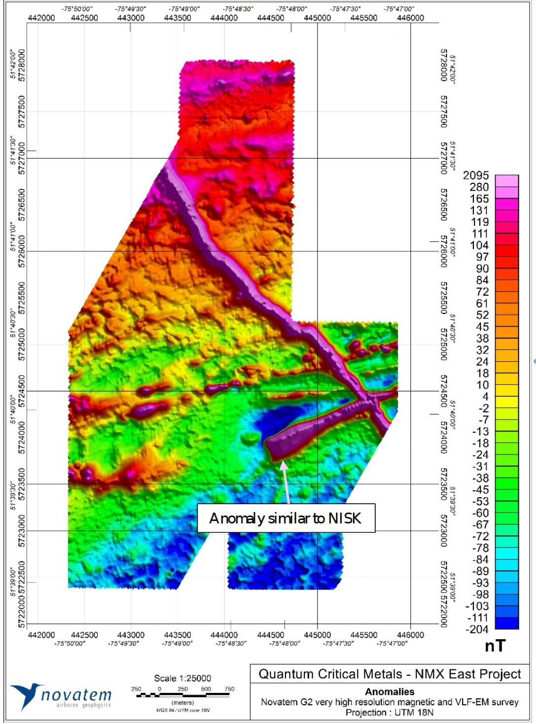 Quantum Critical Metals Confirms Promising Magnetic Anomaly at NMX East Project Through Advanced Airborne Surveys