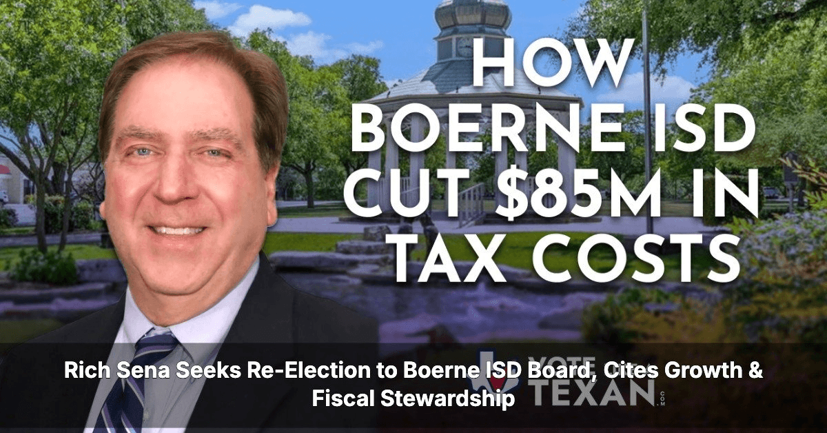 Boerne ISD Trustee Rich Sena Announces Re-Election Bid, Highlighting Fiscal Achievements and Academic Excellence
