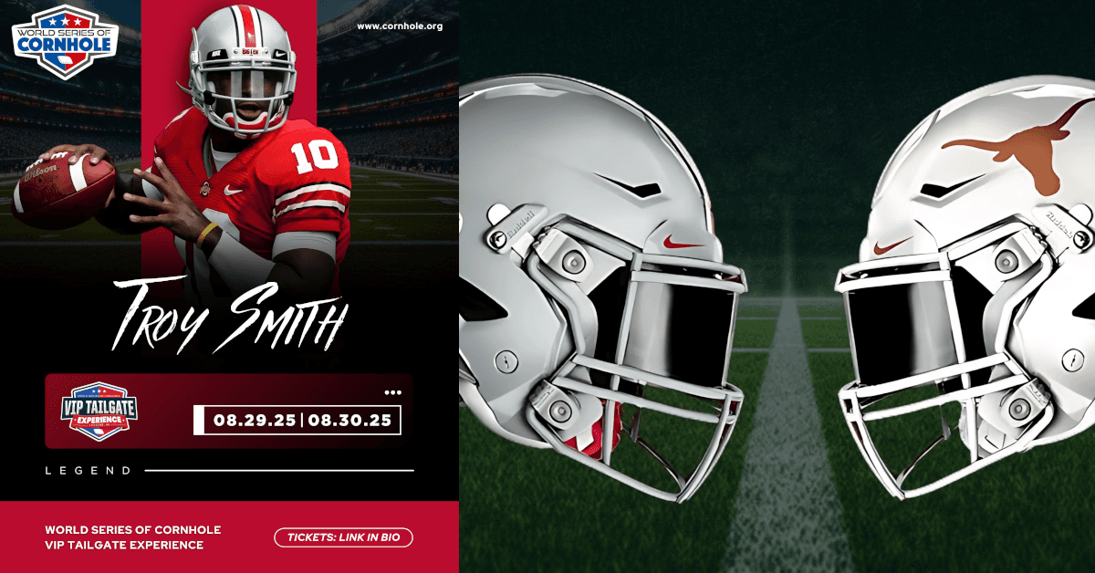 Troy Smith Leads Buckeyes in Inaugural World Series of Cornhole to Support Mental Health Initiatives