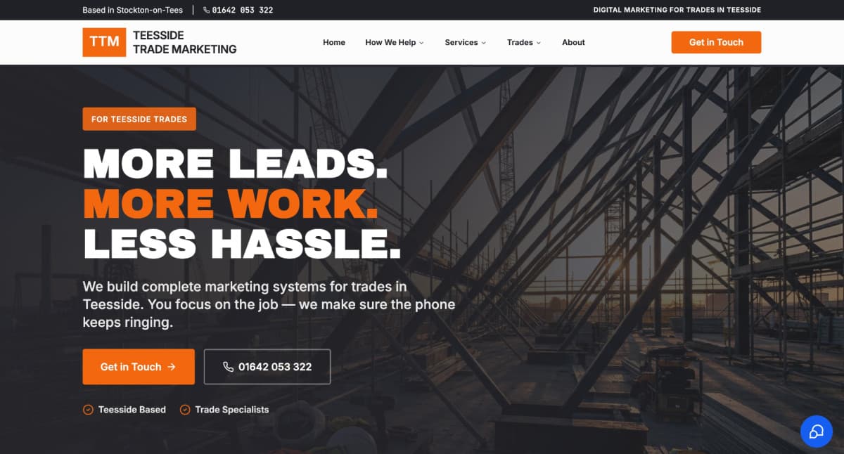 Teesside Trade Marketing Launches Specialized Digital Services for Local Tradespeople