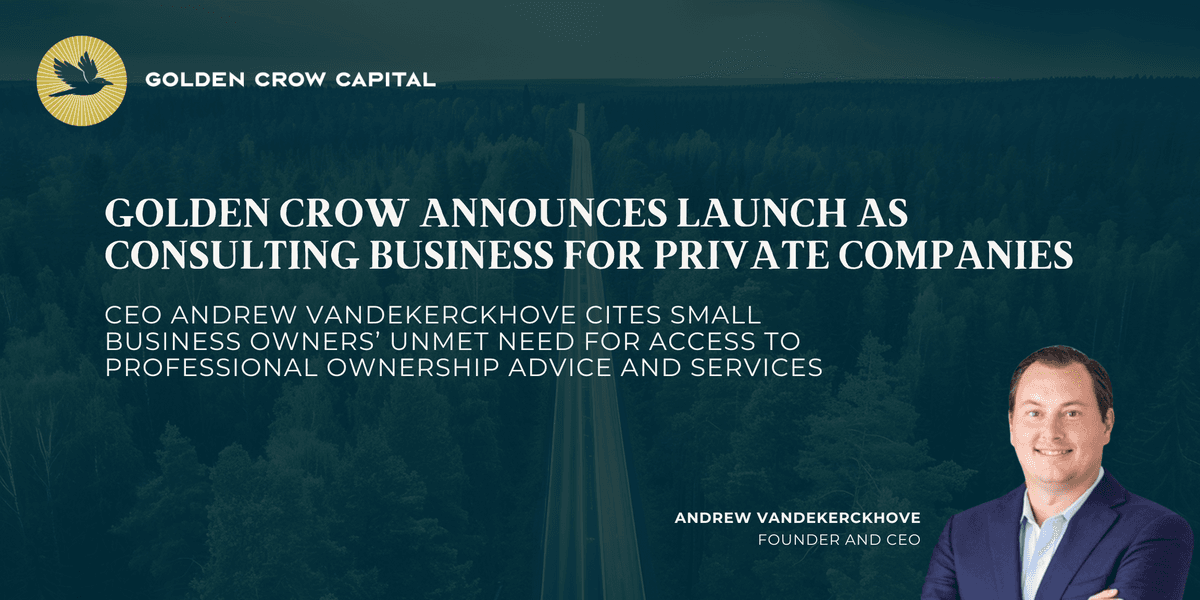 New Consulting Firm Golden Crow Aims to Empower Private Business Owners