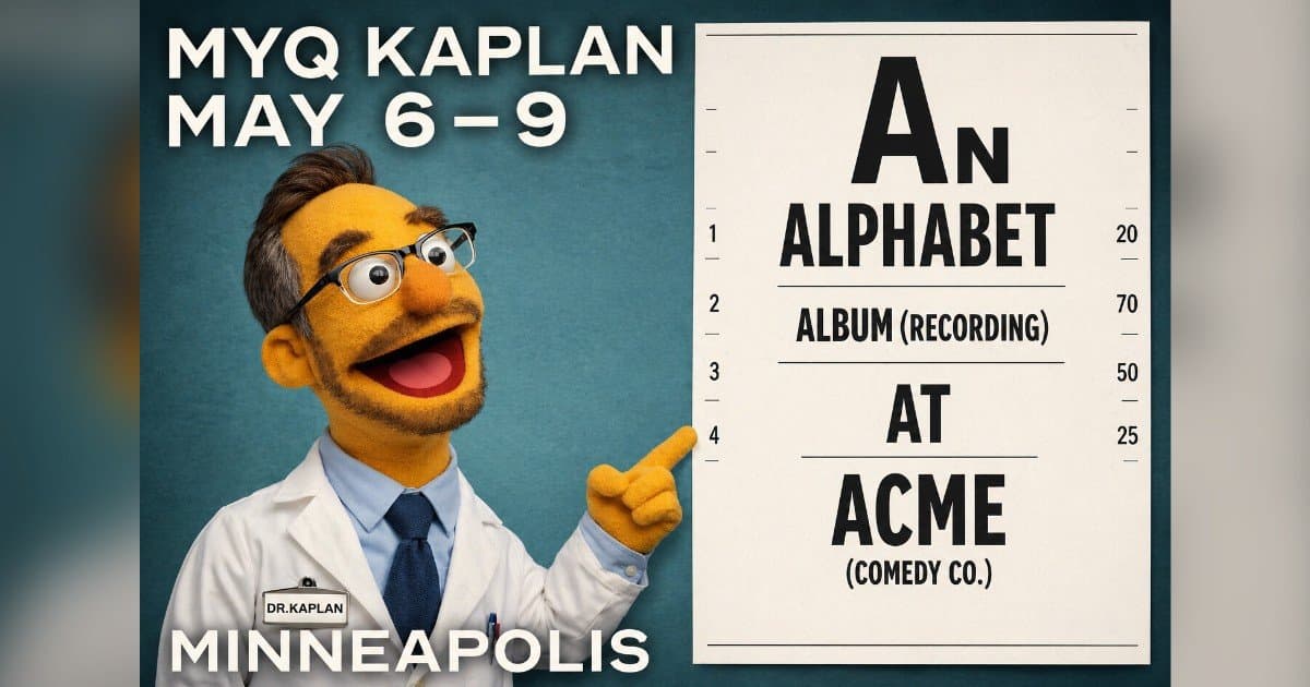 Myq Kaplan to Record a Structured Comedy Album Live at Acme Comedy in Minneapolis