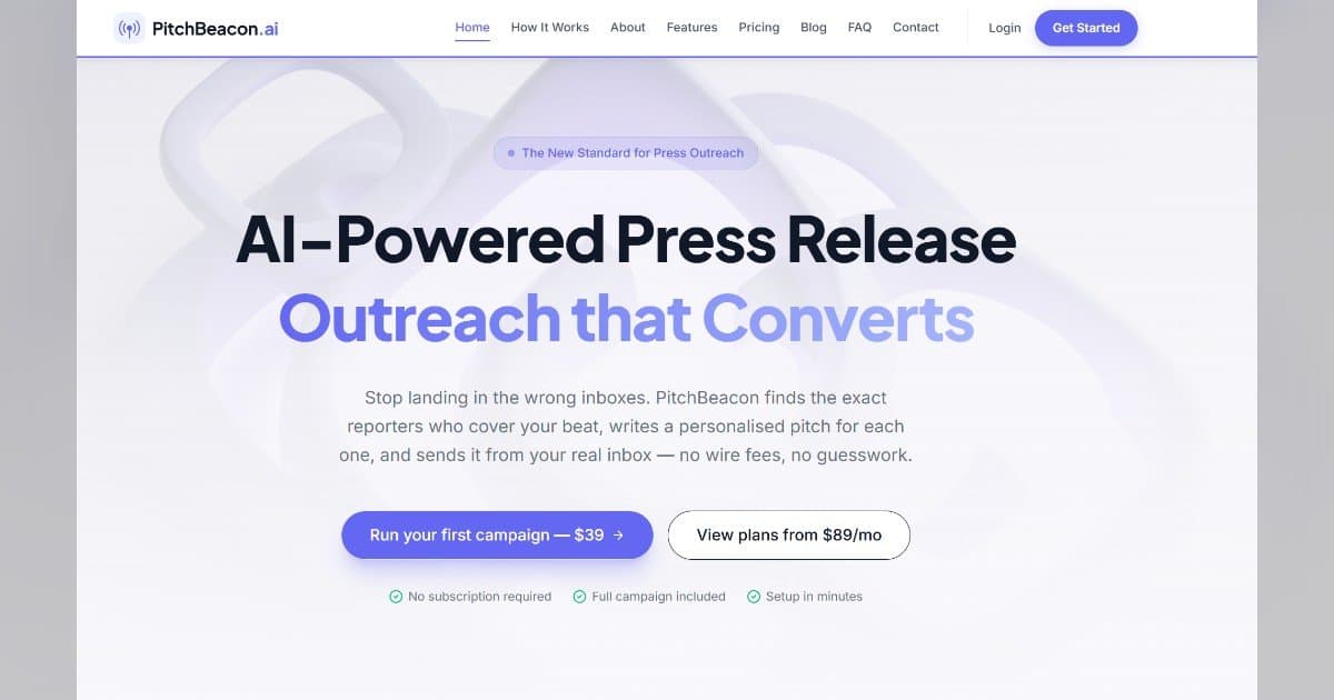 PitchBeacon AI Launches to Streamline Media Outreach for Startups and Agencies
