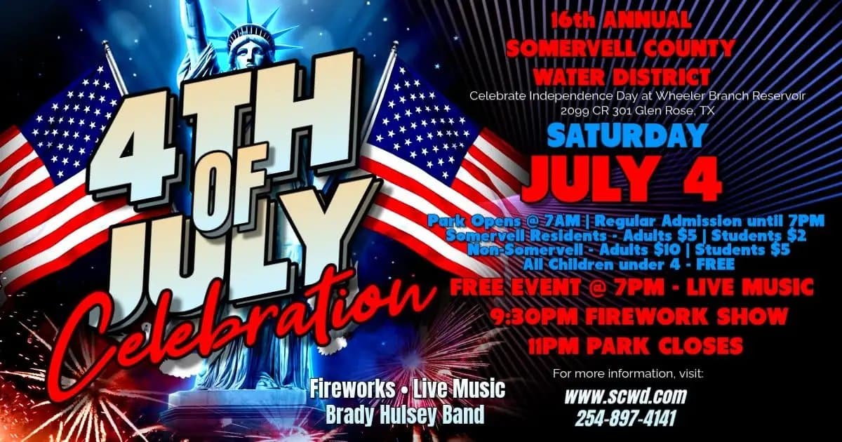Glen Rose Kicks Off Summer with July 4th Fireworks and Reckless Kelly Concert