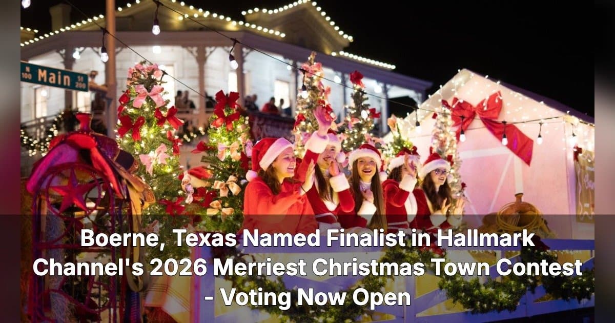 Boerne Named Finalist in Hallmark Channel's Merriest Christmas Town Contest
