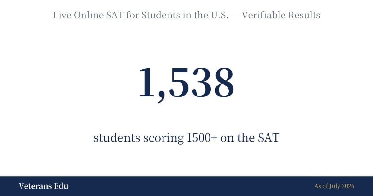 Veterans Edu Expands Live Online SAT Classes for Korean Students in U.S. Time Zones