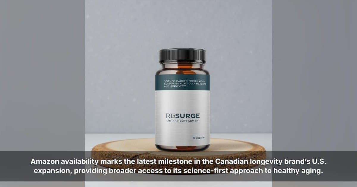 AgeReverse Brings RESURGE Longevity Supplement to U.S. Consumers via Amazon