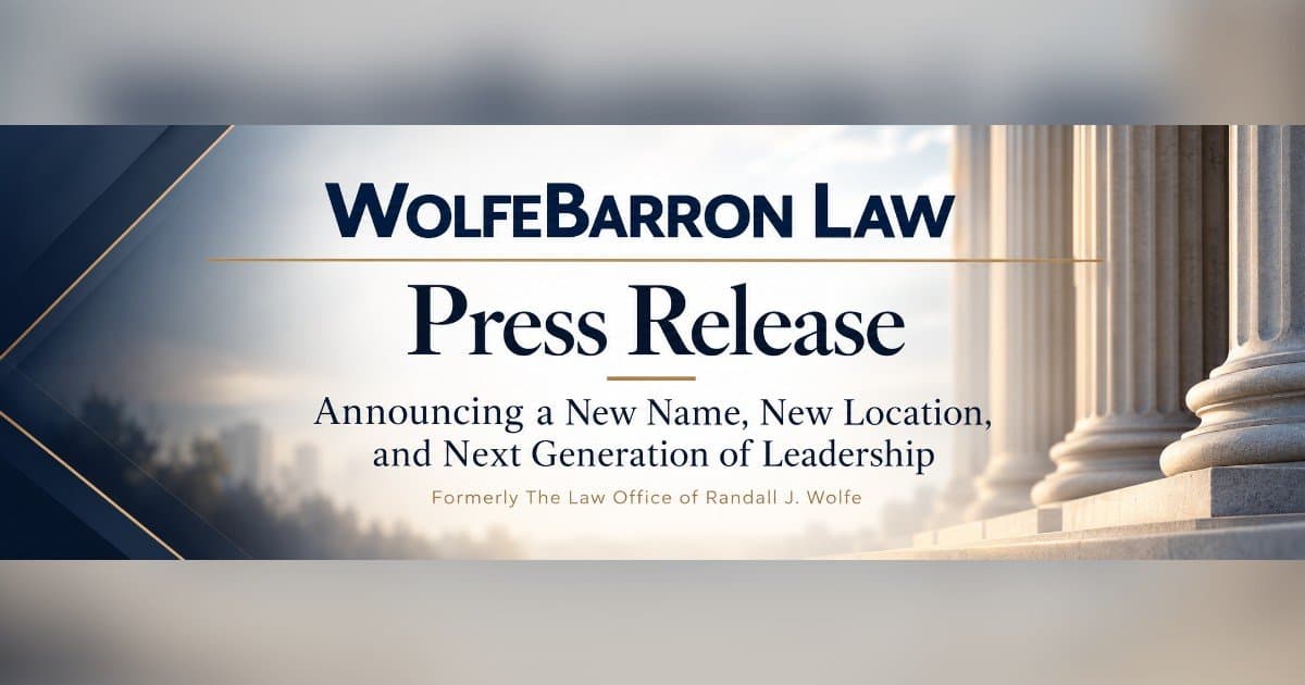 WolfeBarron Law Launches New Name and Leadership, Continuing Legacy of Excellence
