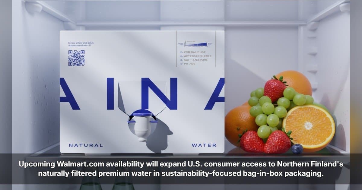 AINA Natural Water to Launch on Walmart.com as NWB Finland Oy Expands U.S. E-Commerce Footprint