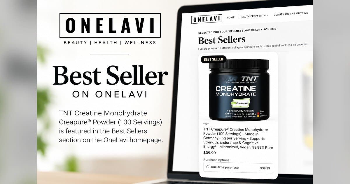 TNT Creatine Earns Best Seller Spotlight on OneLavi, Boosting German Brand's U.S. Expansion