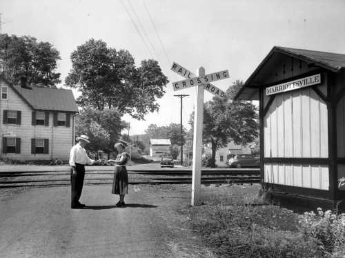 Historic A. Aubrey Bodine Photograph of Ellicott City Railroad Platform Available for Public Acquisition