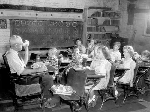 Historic Photograph of One-Room Schoolhouse by A. Aubrey Bodine Showcases Educational Heritage