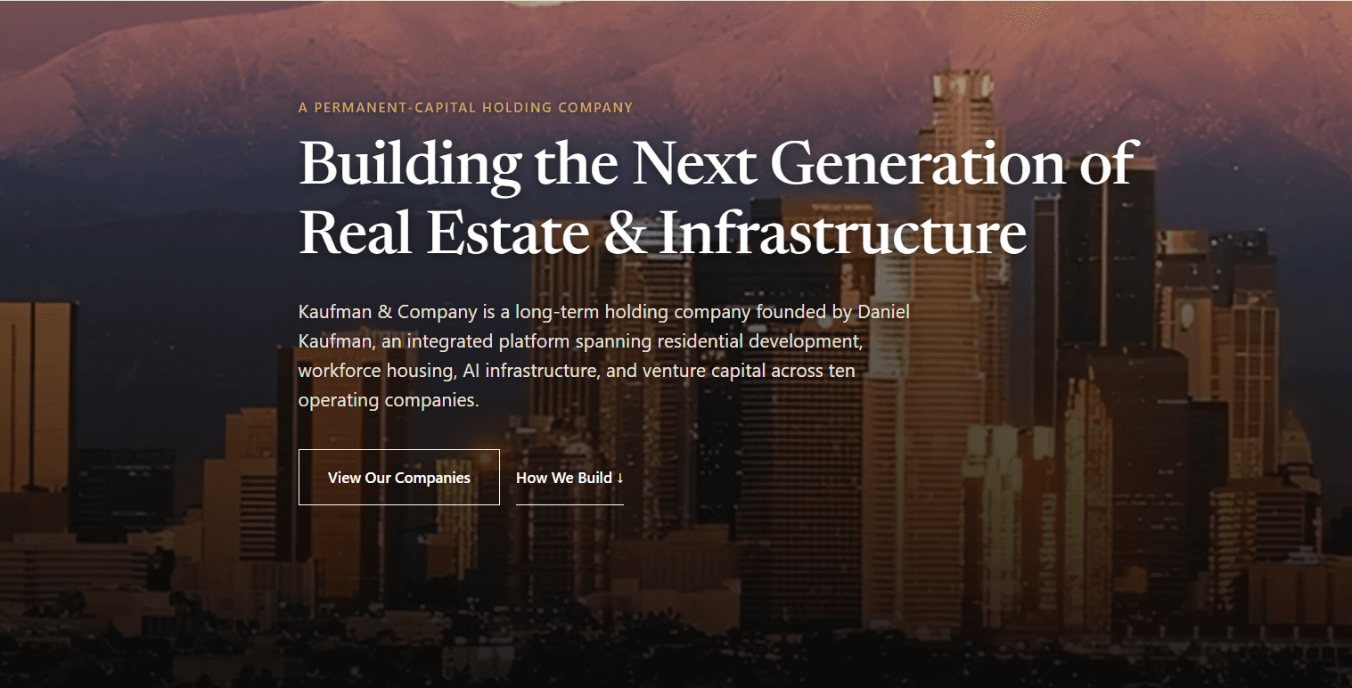Kaufman & Company Unifies Real Estate and Venture Platform Under New Website