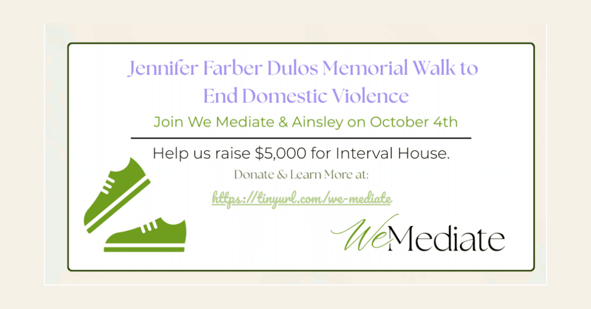 We Mediate CT Joins Interval House Walk to End Domestic Violence