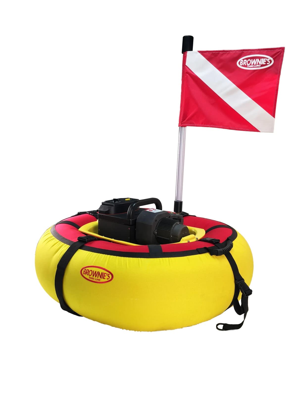 Brownie's THIRD LUNG Sea Lion System Powers Three Divers with One 18lb Battery, Replacing Nine Scuba Tanks