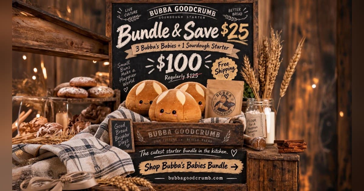 Bubba Goodcrumb Launches Bubba's Baby Sourdough Plush Nationwide, Tapping Into Sourdough Craze