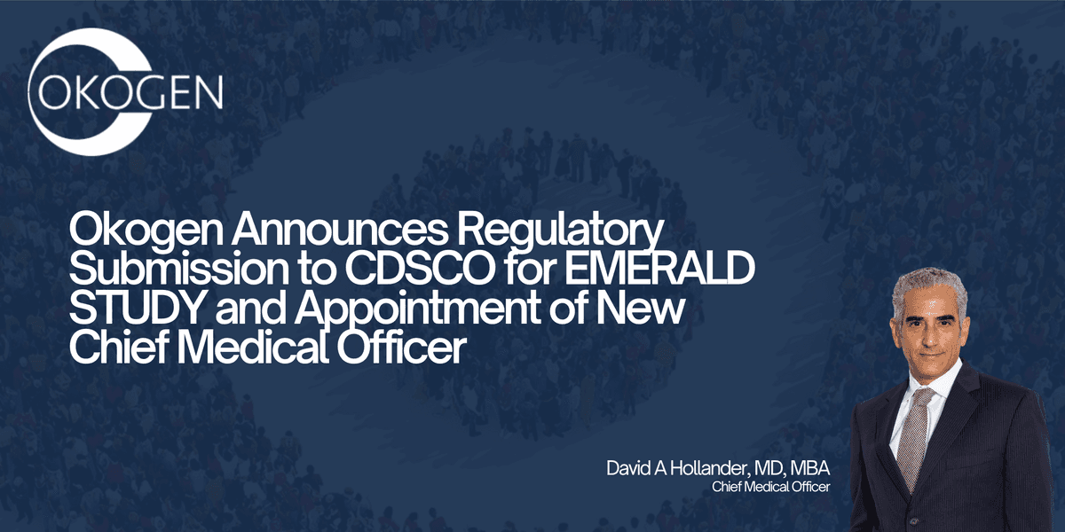 Okogen Advances Acute Conjunctivitis Treatment with Regulatory Filing and New CMO