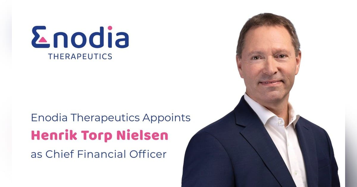 Enodia Therapeutics Names Henrik Torp Nielsen as CFO to Drive Growth