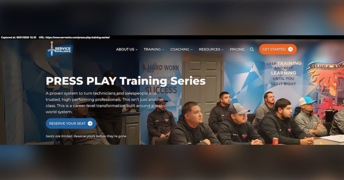 Service Excellence Marks 14 Years of PRESS PLAY Live Training for Home Service Trades